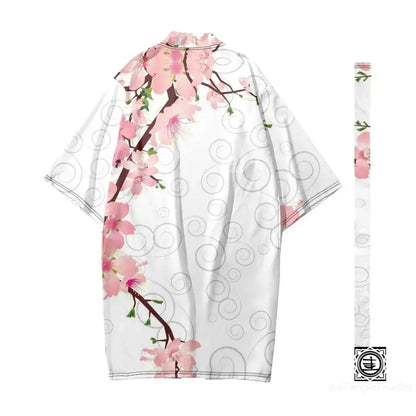 Kimono ’Aurore De Sakura’ – Fraîcheur Printanière Et Éclat Floral