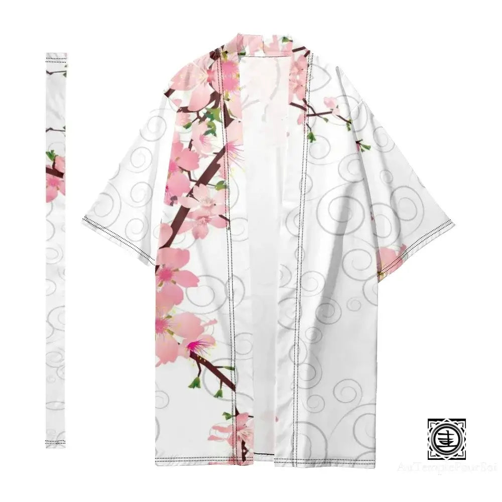 Kimono ’Aurore De Sakura’ – Fraîcheur Printanière Et Éclat Floral