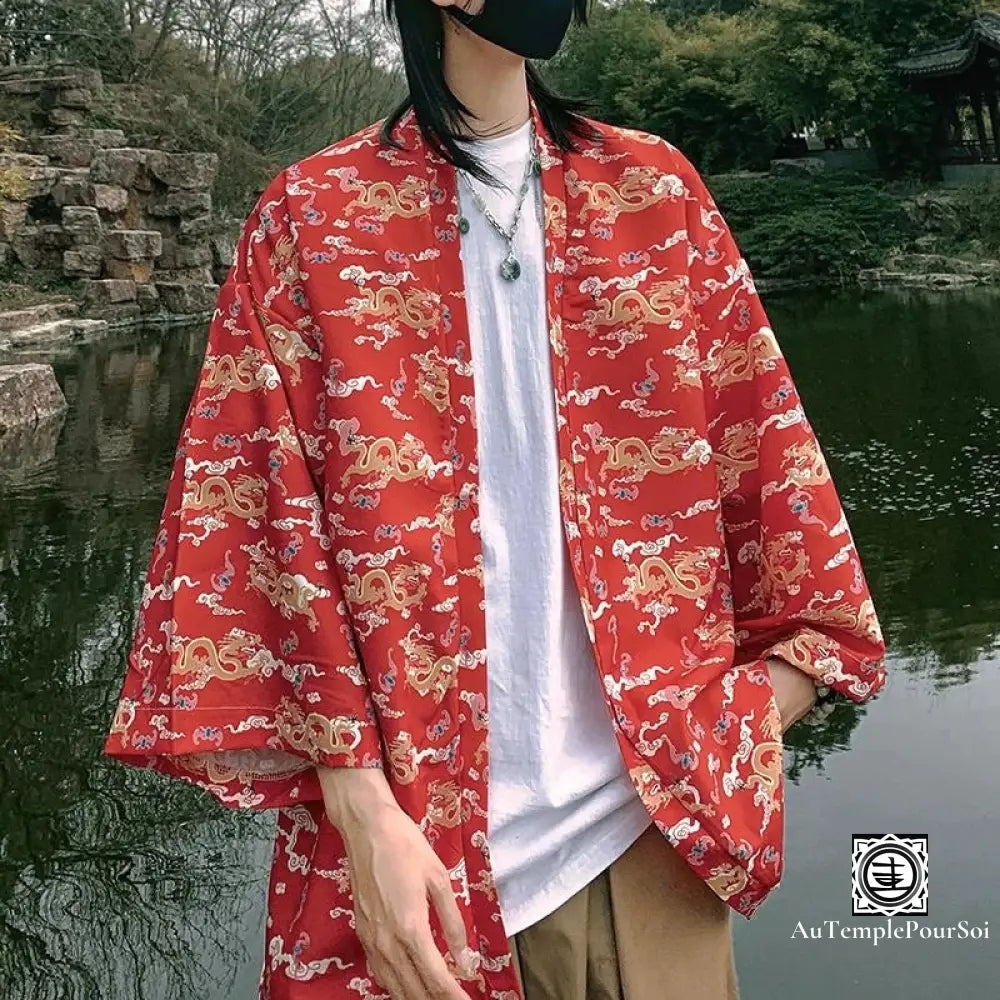 Kimono ’Dragon Impérial’ – Majesté Et Tradition