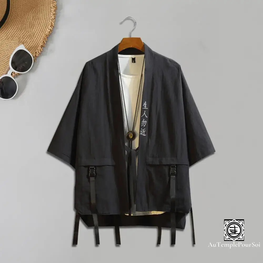 Kimono ’Haiku Urbain’ – Élégance Minimaliste Pour Le Style De Vie Moderne