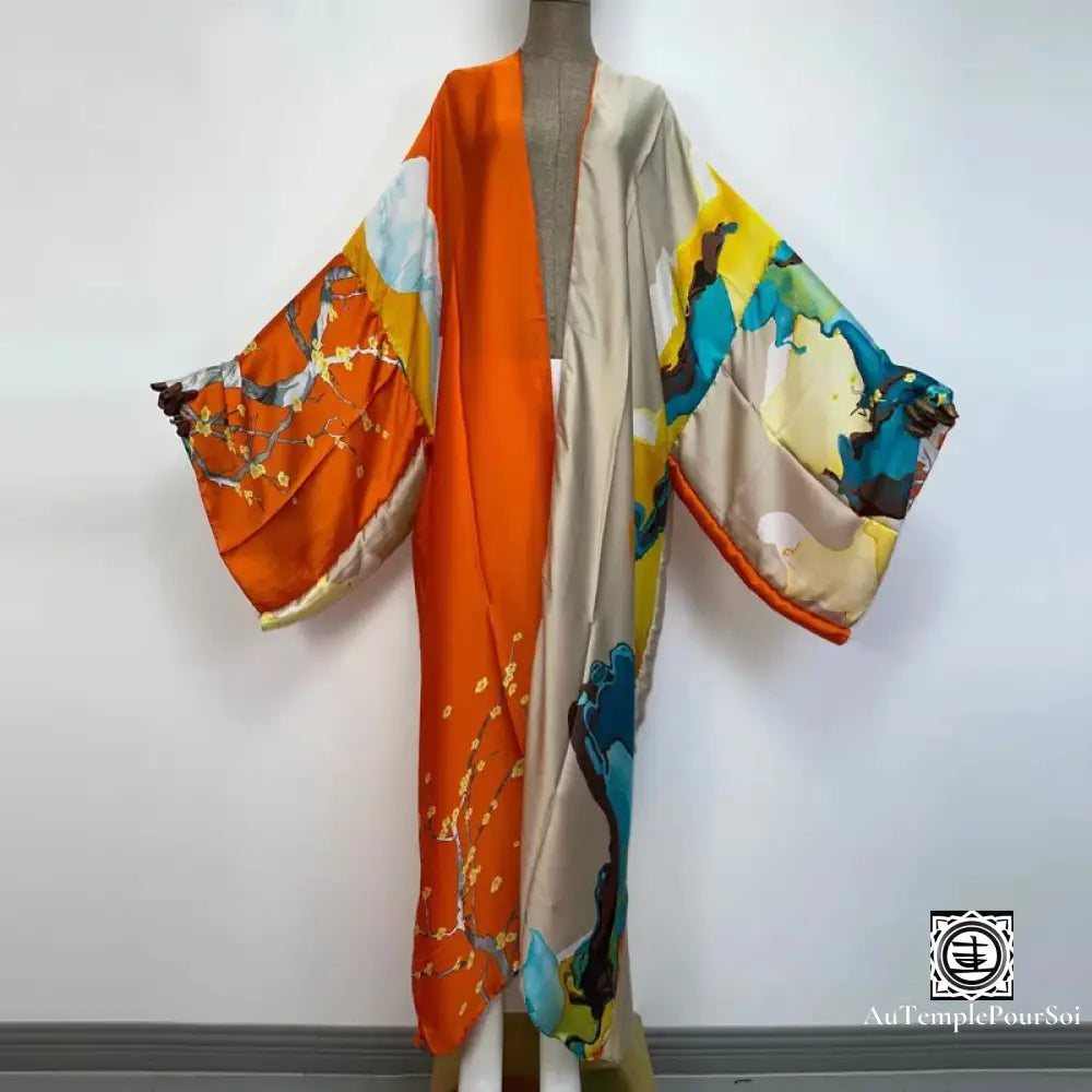 Kimono ’Jardin D’éden’ Chuchotement Des Fleurs / Unique