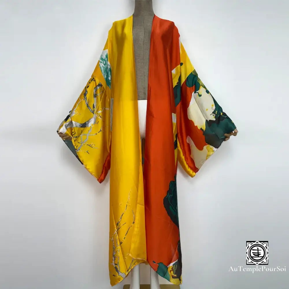 Kimono ’Jardin D’éden’ Fougère Soyeuse / Unique