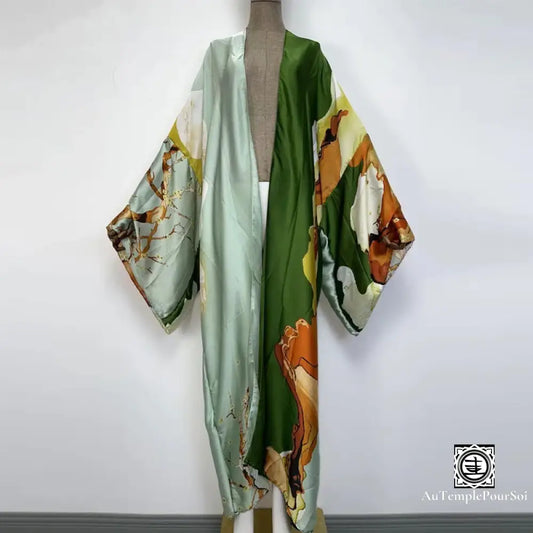 Kimono ’Jardin D’éden’ Orchidée De Minuit / Unique