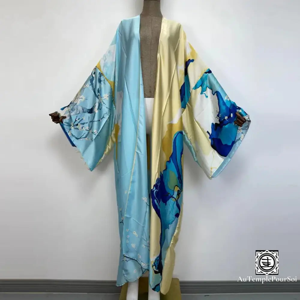 Kimono ’Jardin D’éden’ Pétale Écarlate / Unique