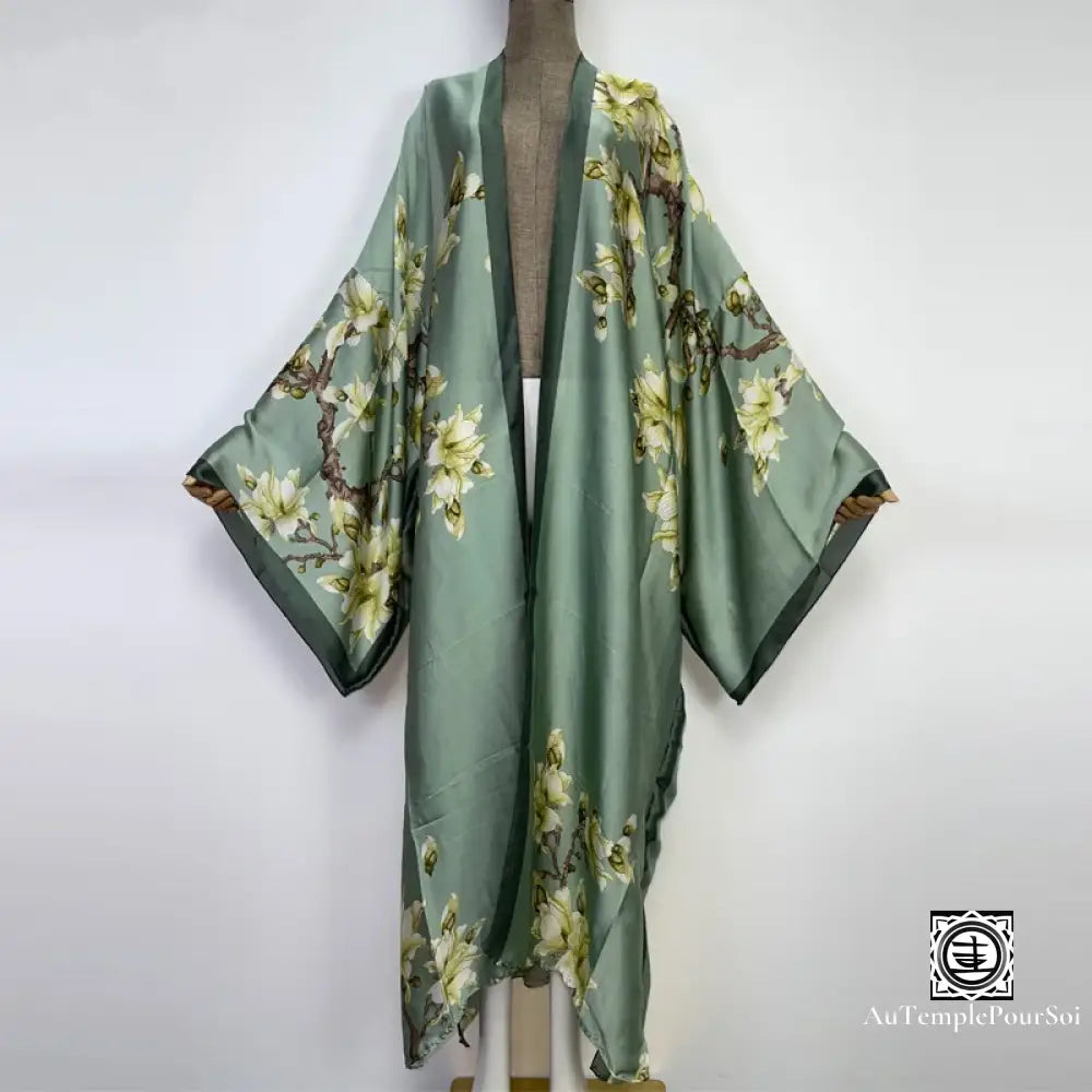 Kimono ’Jardin D’éden’ Vigne Émeraude / Unique