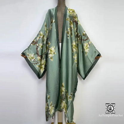 Kimono ’Jardin D’éden’ Vigne Émeraude / Unique