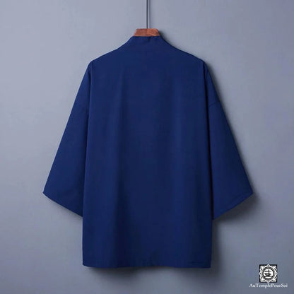 kimono-lin-bleu-femme-qualite-superieure