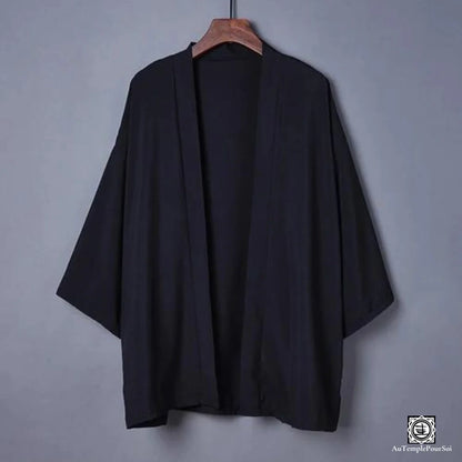 kimono-lin-noir-artisanal-homme