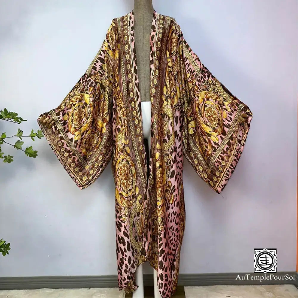 Kimono ’Toile Impressionniste’ Brume D’émeraude / 145Cm