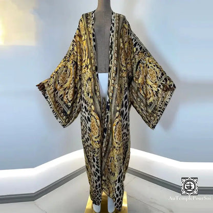 Kimono ’Toile Impressionniste’ Flamme D’orchidée / 145Cm