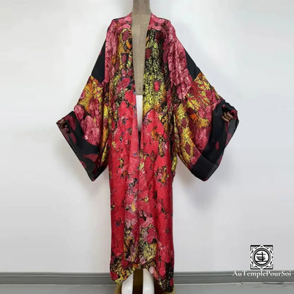 Kimono ’Toile Impressionniste’ Lueur De Saphir / 145Cm