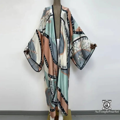 Kimono ’Toile Impressionniste’ Ombre Citrine / 145Cm