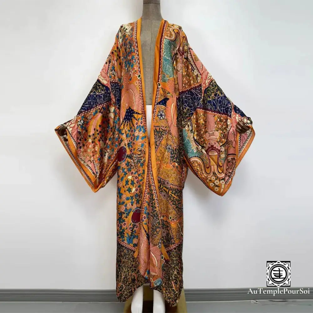 Kimono ’Toile Impressionniste’ Reflet D’opale / 145Cm