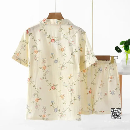 ’Kozou’ Pyjama Kimono Floral En Coton - Légèreté Et Fraîcheur Pour Les Nuits D’été