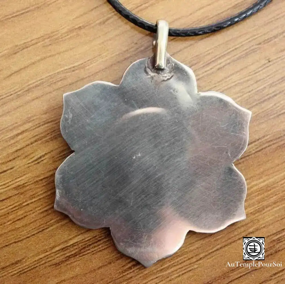 ’Lotus Divin’ - Pendentif Tibétain Avec Œil De Bouddha Et Mantras Pendentif - Tibet