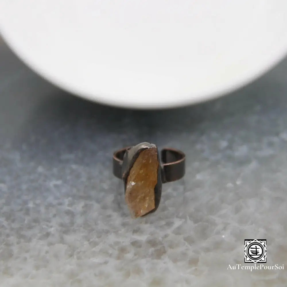 ’Lumière Intérieure’ Bague Ajustable En Citrine Bague