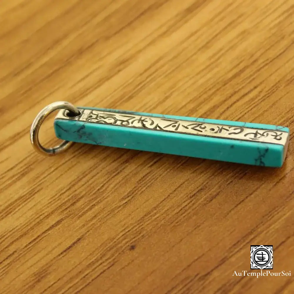 ’Mantra De Turquoise’ - Pendentif Om Mani Padme Hum Pendentif - Tibet