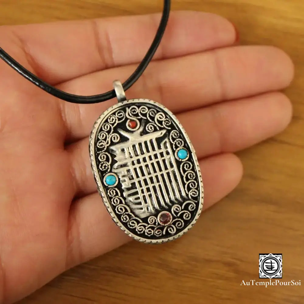 ’Mystique Kalachakra’ - Gau D’argent Tibétain Pendentif - Tibet