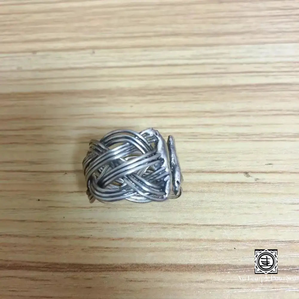 ’Nœud De Gyantse’ - Anneau Tressé En Argent Tibétain Bague - Tibet