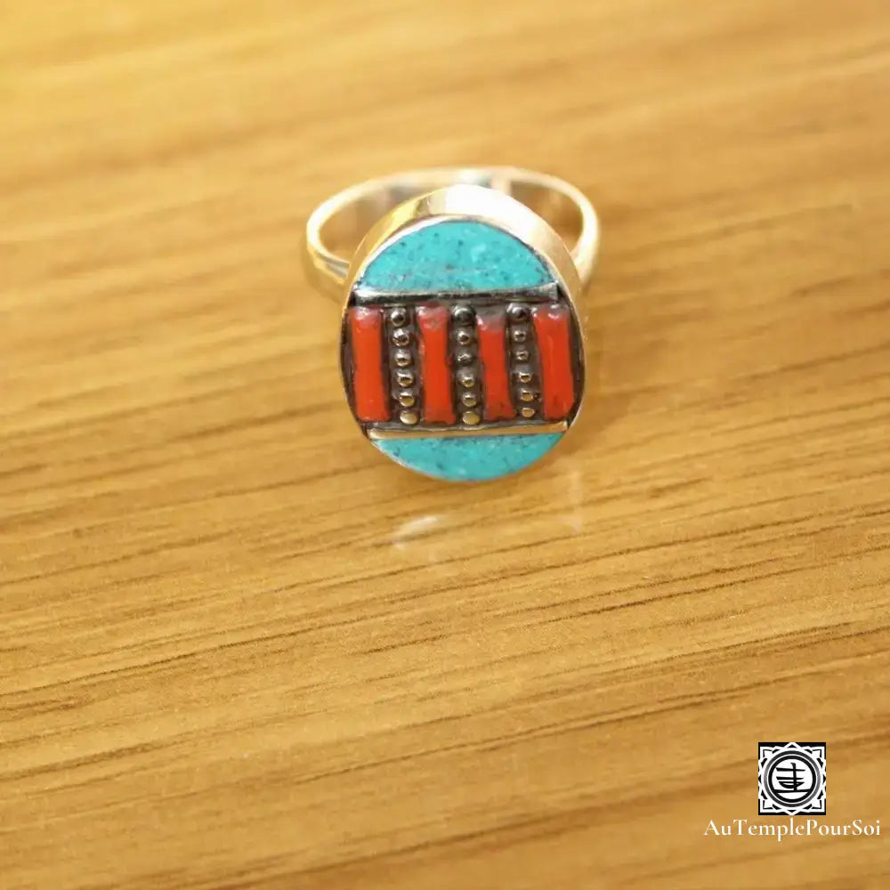 ’Ornement De Norbulingka’ - Bague Ajustable En Cuivre Bague - Tibet