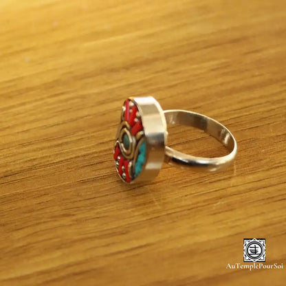 ’Ornement De Norbulingka’ - Bague Ajustable En Cuivre Bague - Tibet