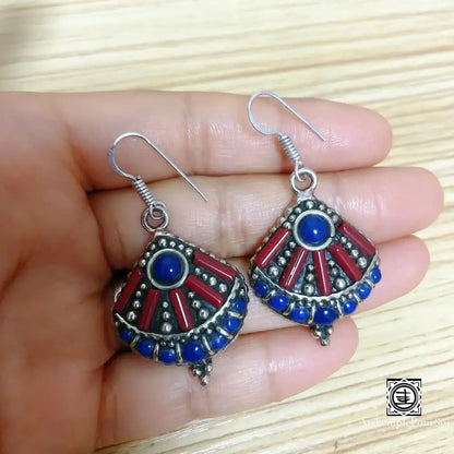 ’Ornements De Lhassa’ - Boucles D’oreilles Précieuses Tibétaines Boucle - Oreille - Tibetain