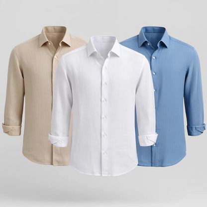 Pack 3 Chemises Lin "Sable Fin"