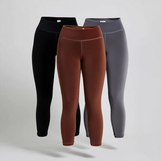 Pack 3 Leggings "Trio Hiver Cocooning" | Doublure Polaire Anti-Froid