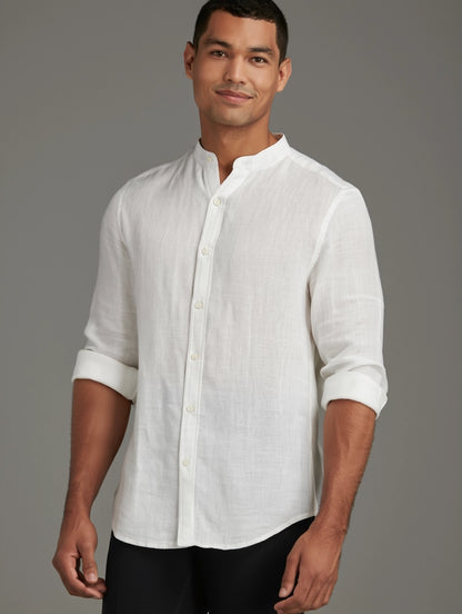 Pack 3 Chemises en Lin Col Mao "L’Essentiel Lin"