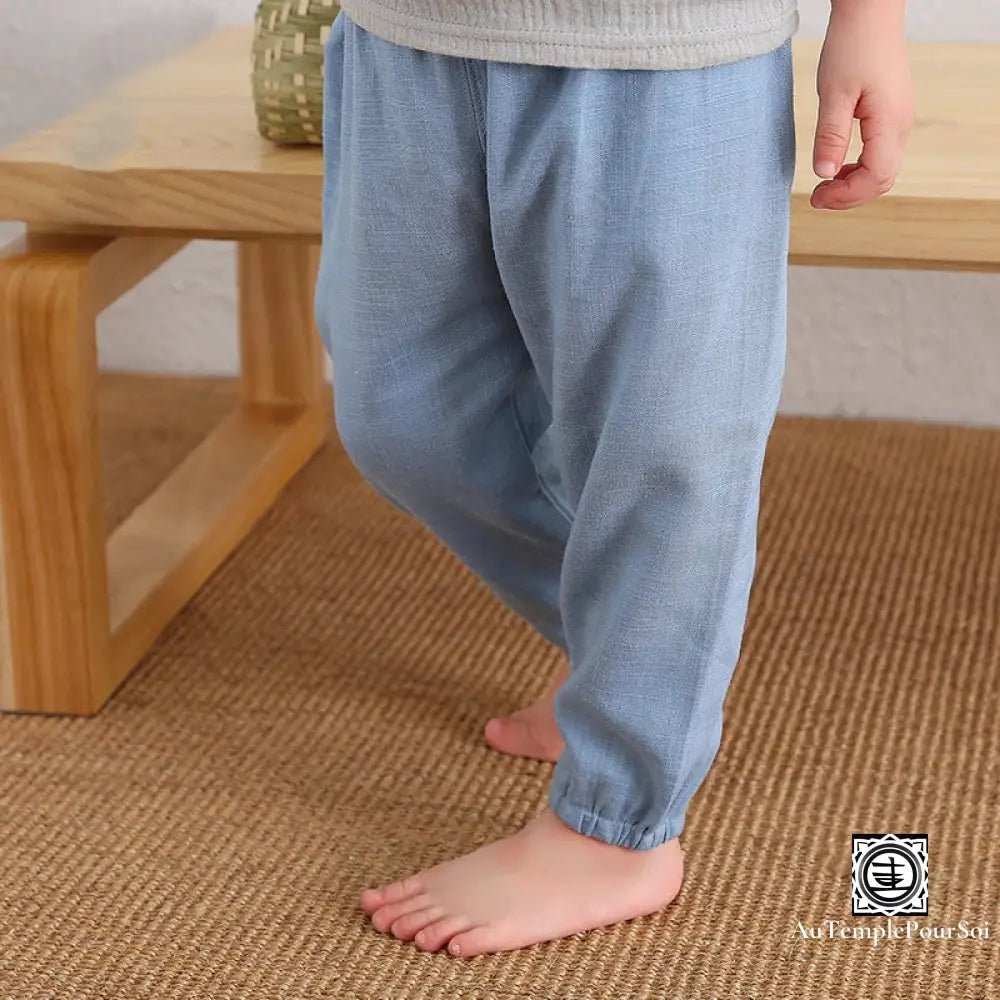 Pantalon ’Souffle Printanier’ Sarouel En Coton Et Lin Pour Enfants Enfant