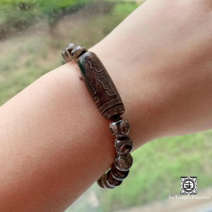 ’Protection Sacrée’ Bracelet En Agate Dzi Agate - Dzi