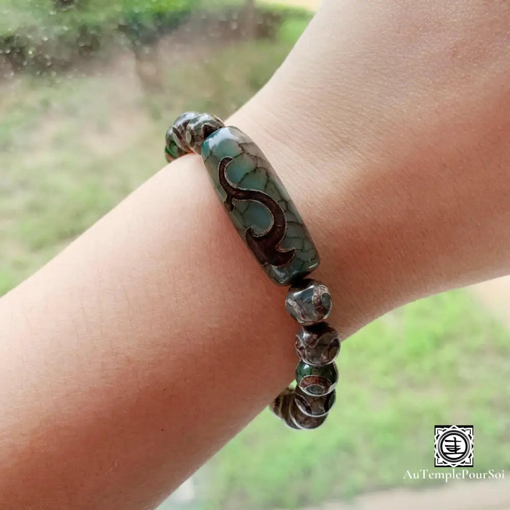 ’Protection Sacrée’ Bracelet En Agate Dzi Agate - Dzi