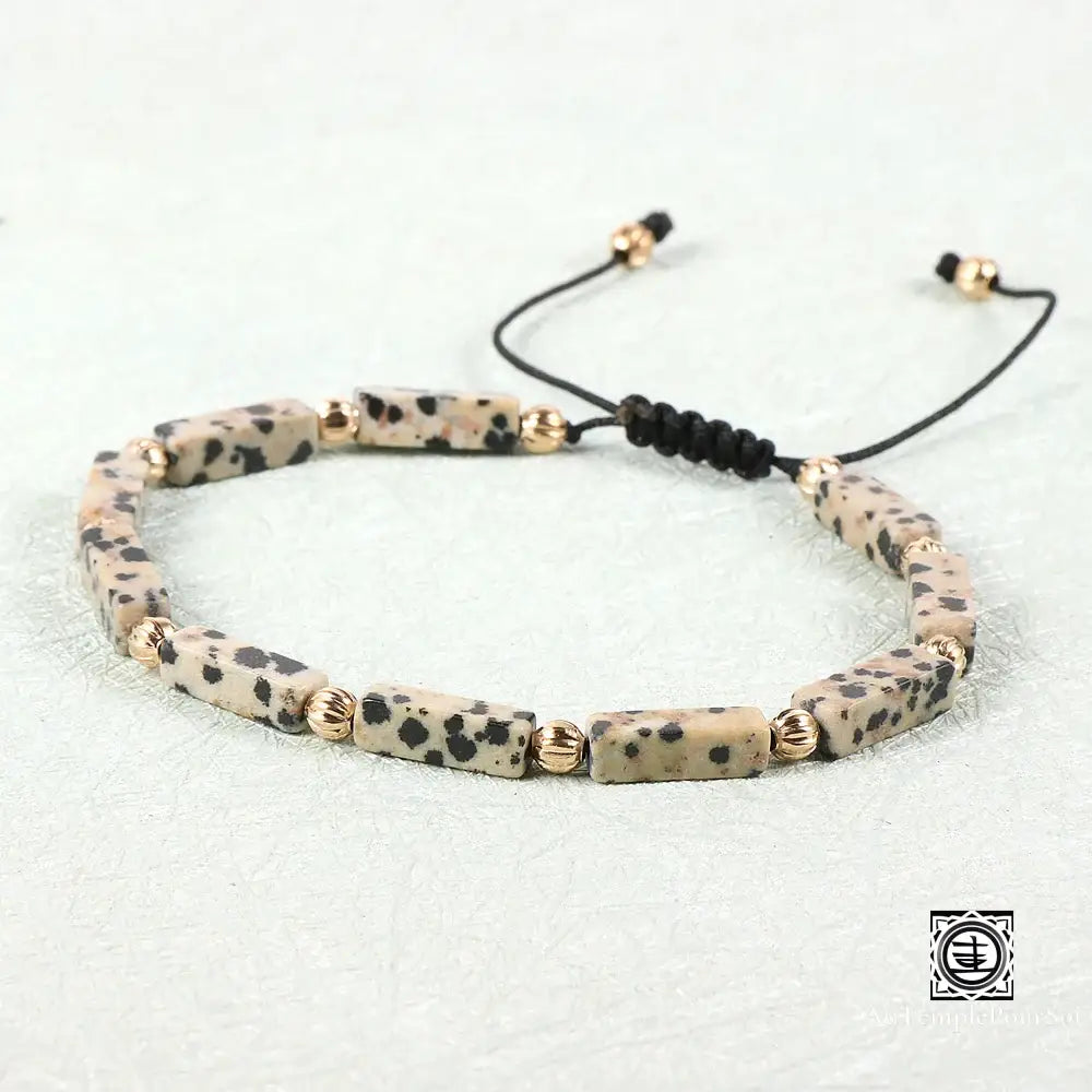 Bracelet en Jaspe Dalmatien - Joie et Positivité