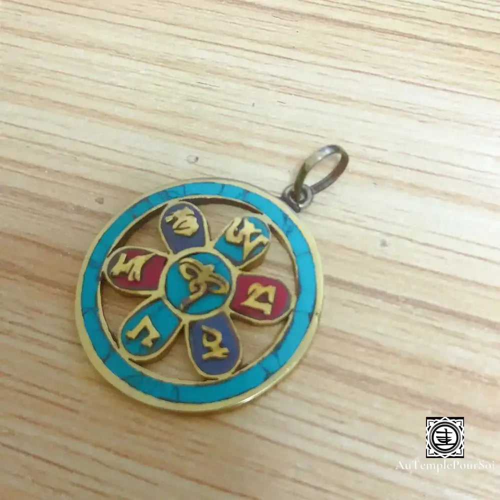 ’Regard De Sagesse’ - Pendentif Œil Bouddha Et Mantra Pendentif - Tibet