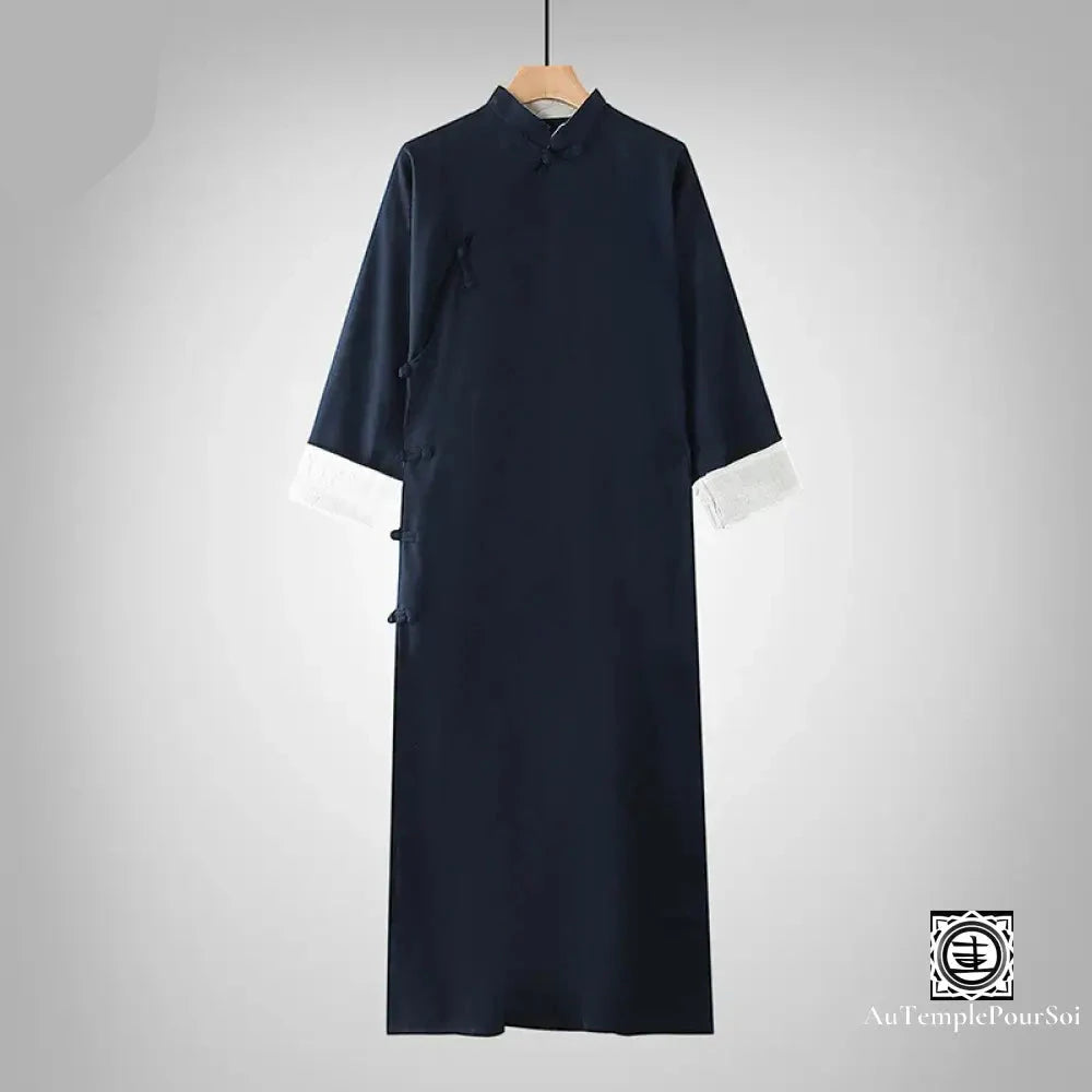 Robe Longue Traditionnelle En Coton Et Lin – Élégance Zen Unisexe