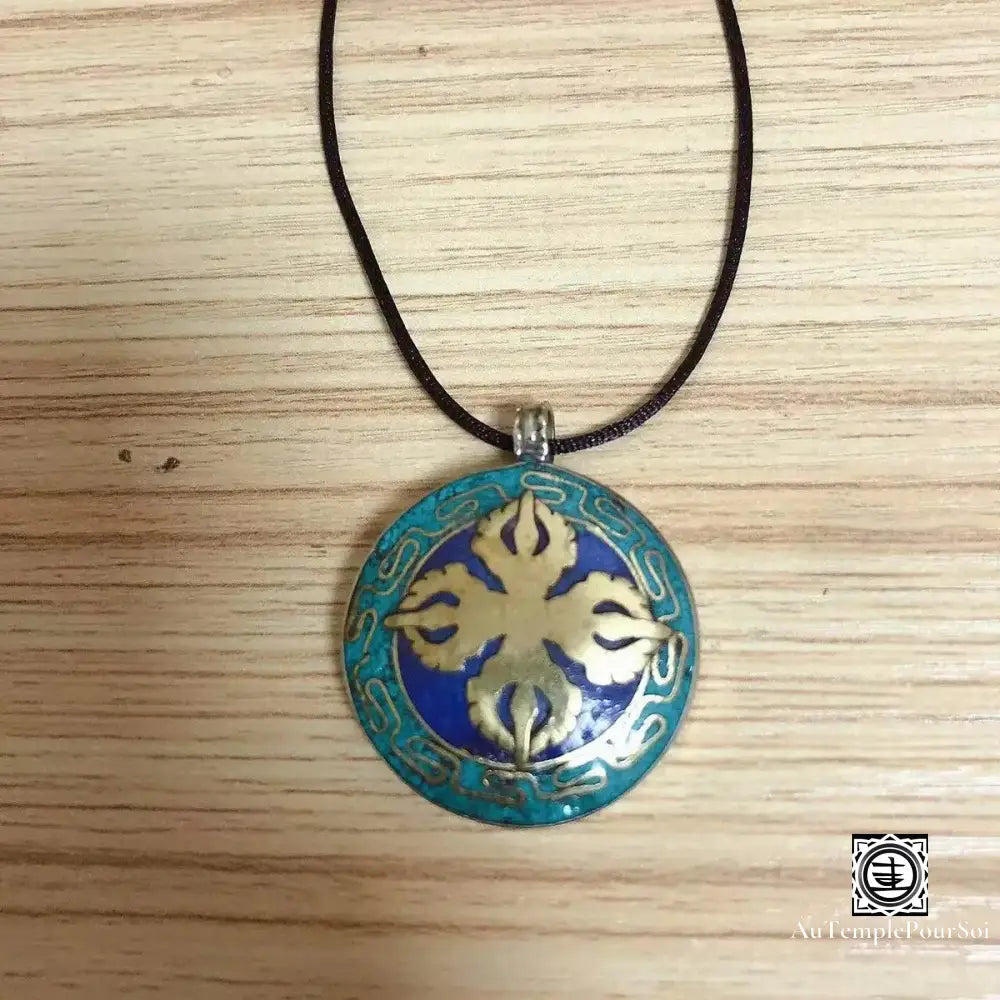 ’Sceau Dorje’ - Pendentif Lapis Turquoise Ethnique Pendentif - Tibet