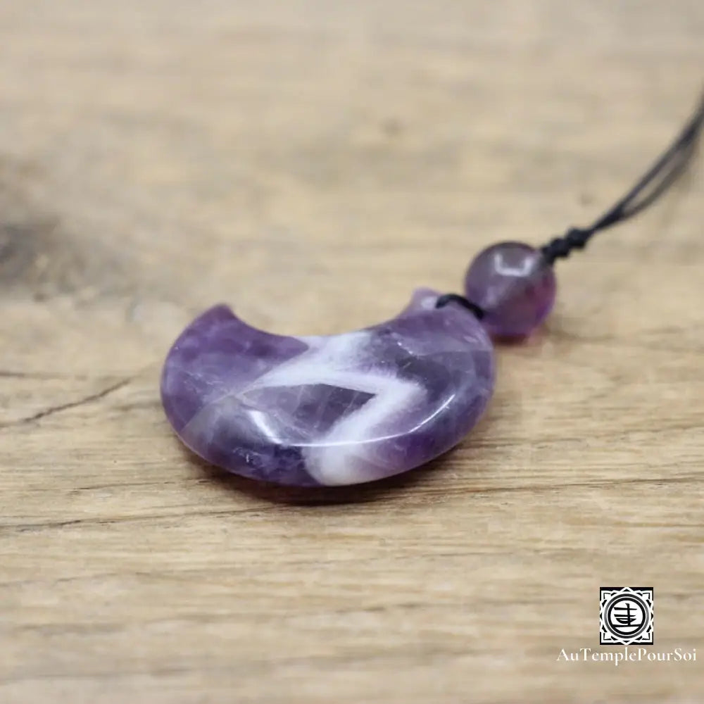 ’Sérénité Astrale’ Pendentif En Pierre Naturelle Amethyste Pendentif