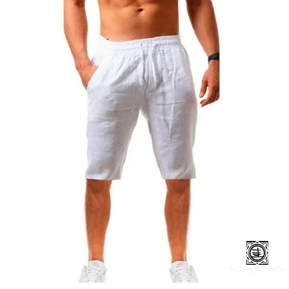 Short ’Paisible’ En Lin Blanc / S Homme