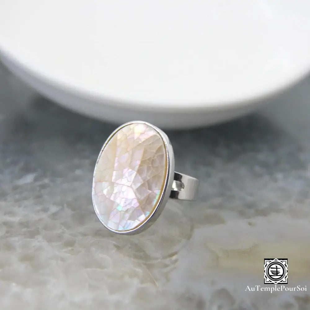 ’Souvenir Marin’ Bague Réglable En Coquillage D’ormeau Coquille Rosée Bague