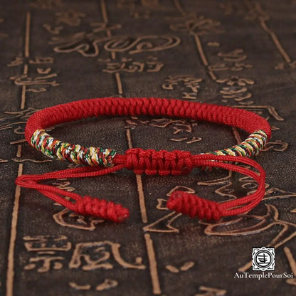 ’Tashi Delek’ Bracelet Porte - Bonheur Du Tibet En Corde Tressé Bracelets