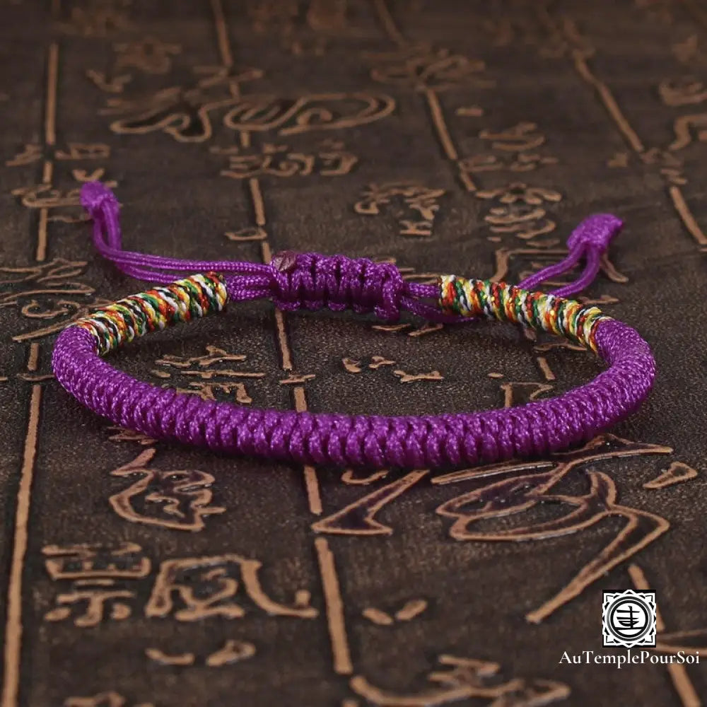 ’Tashi Delek’ Bracelet Porte - Bonheur Du Tibet En Corde Tressé Bracelets