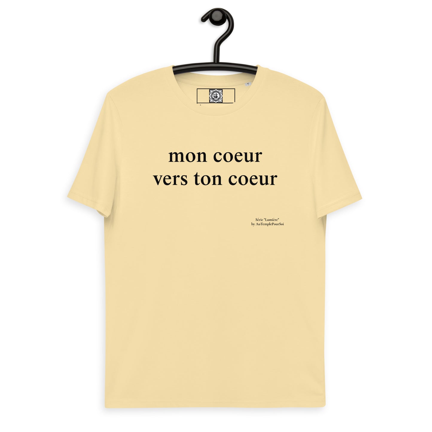 T-SHIRT UNISEXE "Mon Coeur vers Ton Coeur" EN COTON BIO PREMIUM | Série Lumière 24"