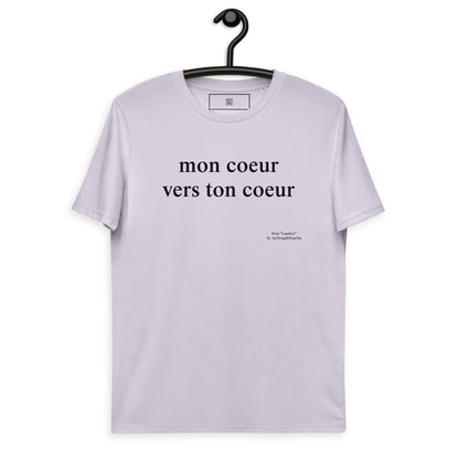 T-SHIRT UNISEXE "Mon Coeur vers Ton Coeur" EN COTON BIO PREMIUM | Série Lumière 24"