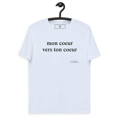 T-SHIRT UNISEXE "Mon Coeur vers Ton Coeur" EN COTON BIO PREMIUM | Série Lumière 24"