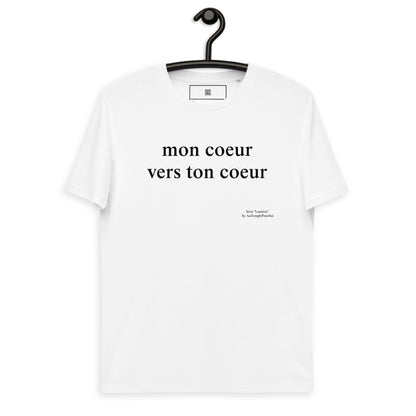 T-SHIRT UNISEXE "Mon Coeur vers Ton Coeur" EN COTON BIO PREMIUM | Série Lumière 24"