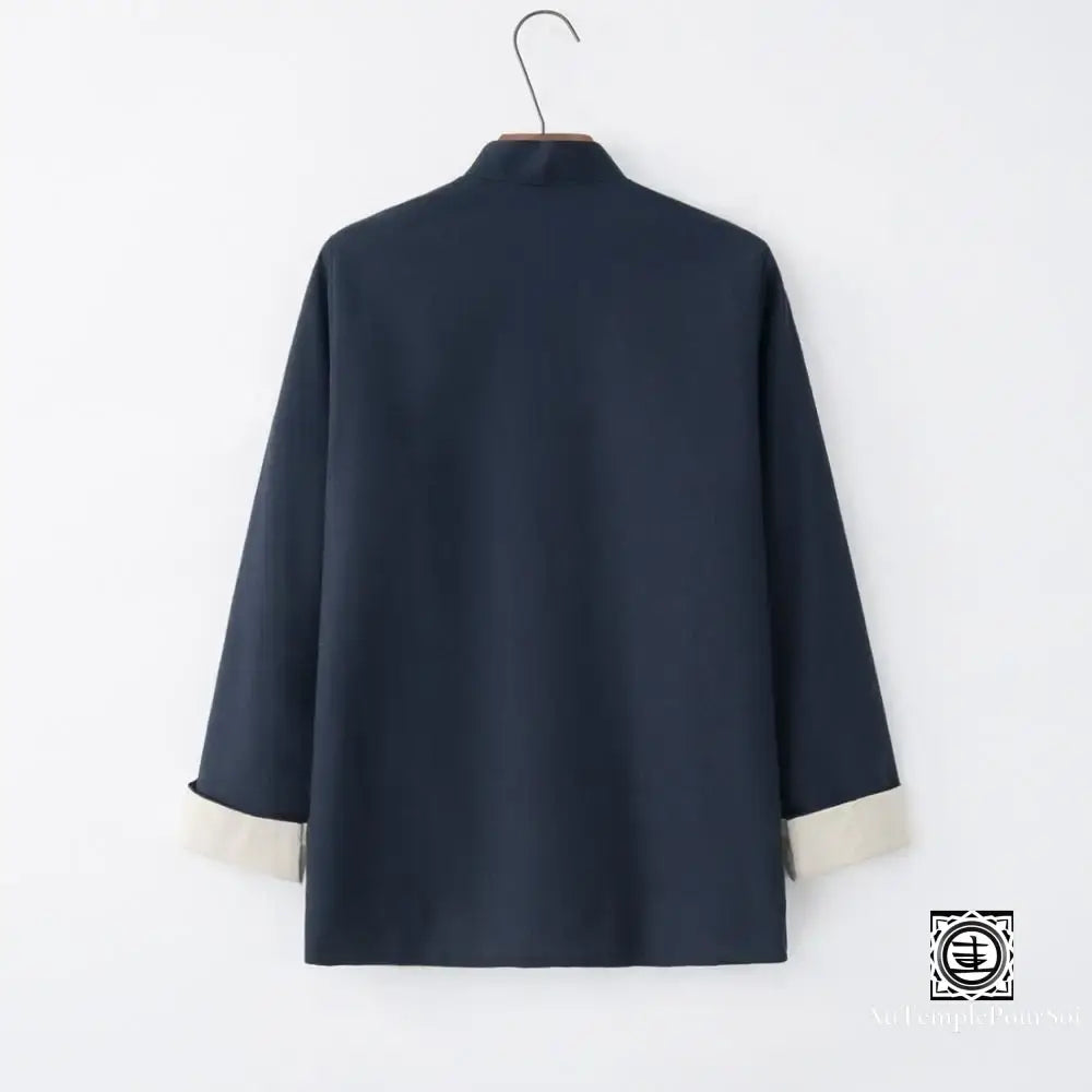 Veste Réversible En Lin Et Coton – Élégance Traditionnelle Polyvalence Veste-Lin-Homme