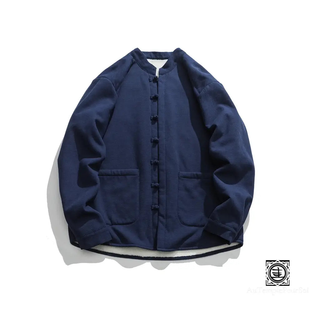 Veste Traditionnelle En Coton Rembourré: Élégance Et Chaleur Bleu Marine / M Veste-Lin-Homme