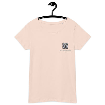 T-shirt Femme brodé AuTemplePourSoi en coton bio premium | Collection ATPS 23"