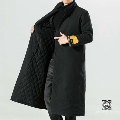 ’Yún’ Manteau Long Traditionnel En Coton Et Lin Manteau