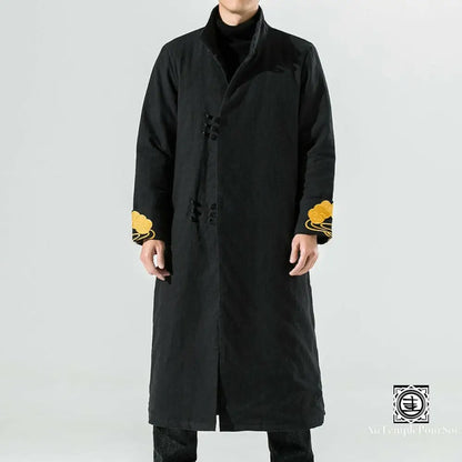 ’Yún’ Manteau Long Traditionnel En Coton Et Lin Manteau